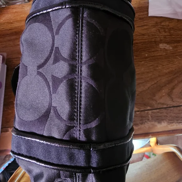 Coach Black Shoulder Bag with Heart Charms - Picture 6 of 9